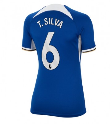 Chelsea Thiago Silva #6 Replica Home Stadium Shirt for Women 2023-24 Short Sleeve